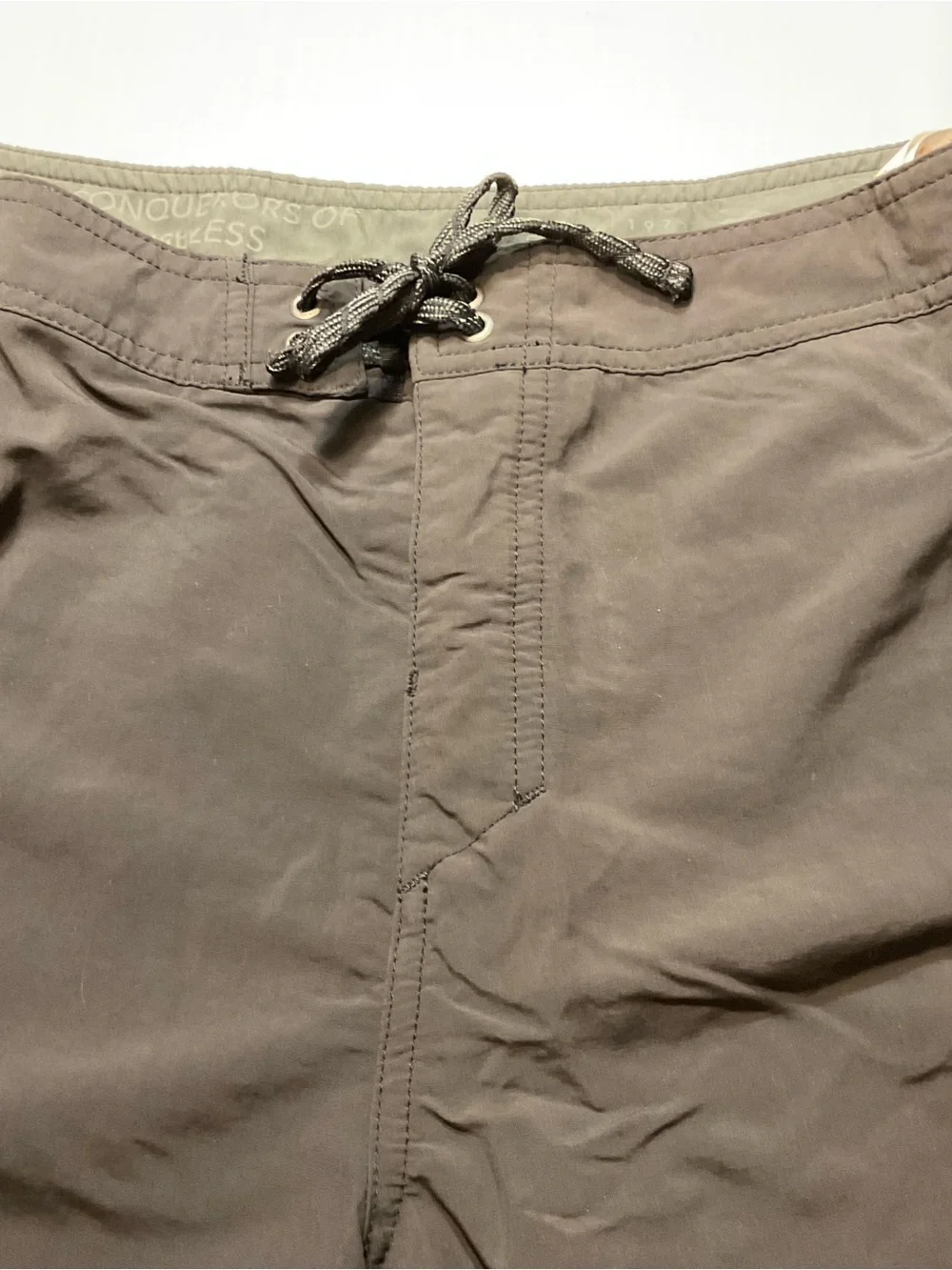 Patagonia Board Shorts Gray Wave Logo Stretch Surfing Swim Trunks Men Sz 36